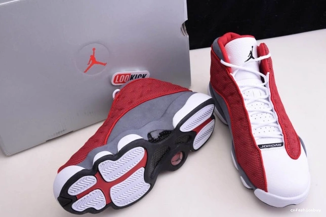 Retro Jordan Red Air Flint 414571-600 13 Grey Gym 1026